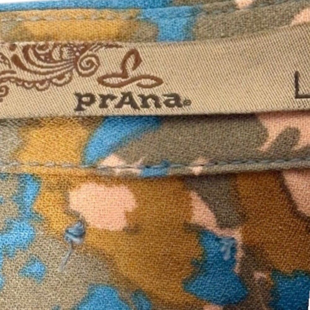PrAna Wild At Heart Long-Sleeved Floral Top - Danish Blue Wildflower - L - Picture 8 of 11